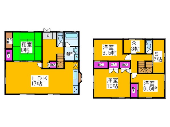 日置荘原寺町貸家の物件間取画像